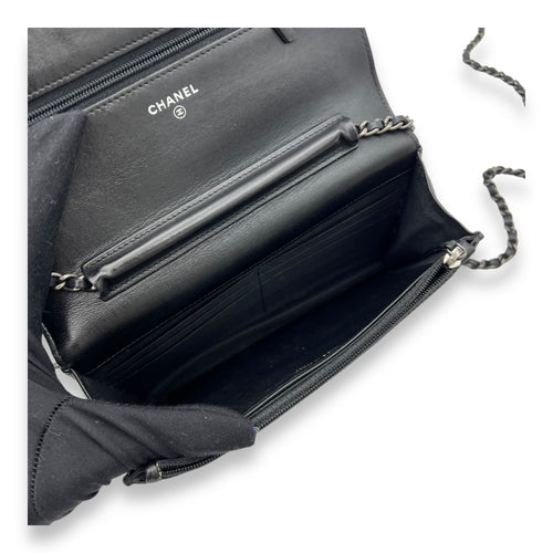 Chanel Boy Wallet On Chain Black in Lambskin, Ruthenium hardware_10