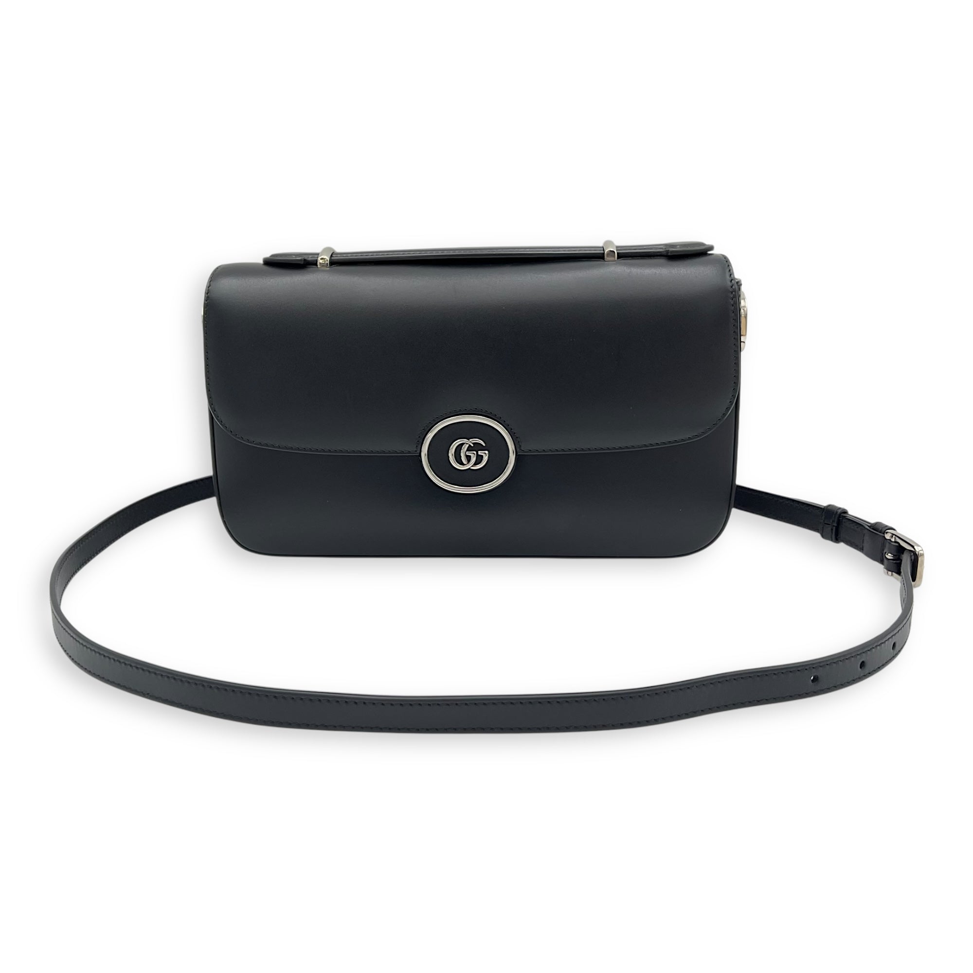 Gucci Petite GG Small Black Crossbody Bag in Calfskin
