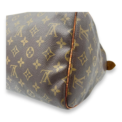 Louis Vuitton Speedy Top Handle Bag 30 Brown in Monogram Coated Canvas, Gold hardware_9