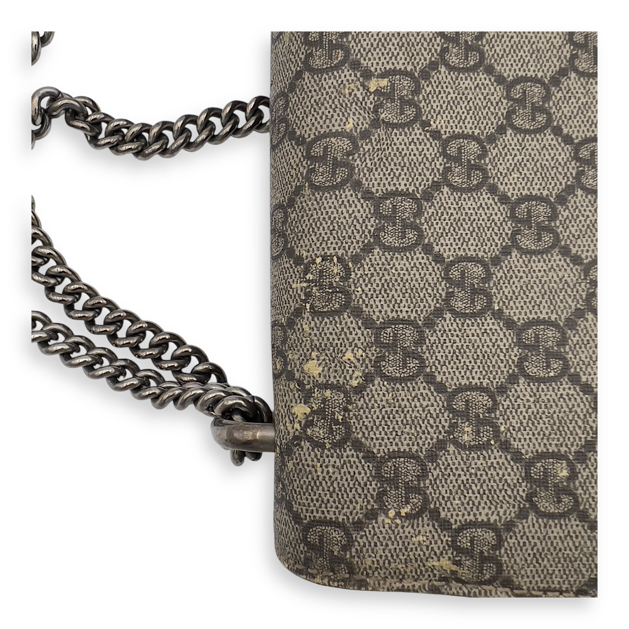 Gucci Dionysus Shoulder Bag Beige in Suede Leather, Silver hardware_10
