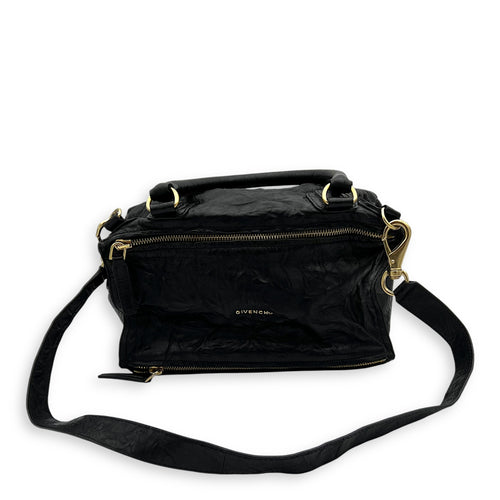 Givenchy Pandora Shoulder Bag Large Black in Goat Leather, Gold hardware_10