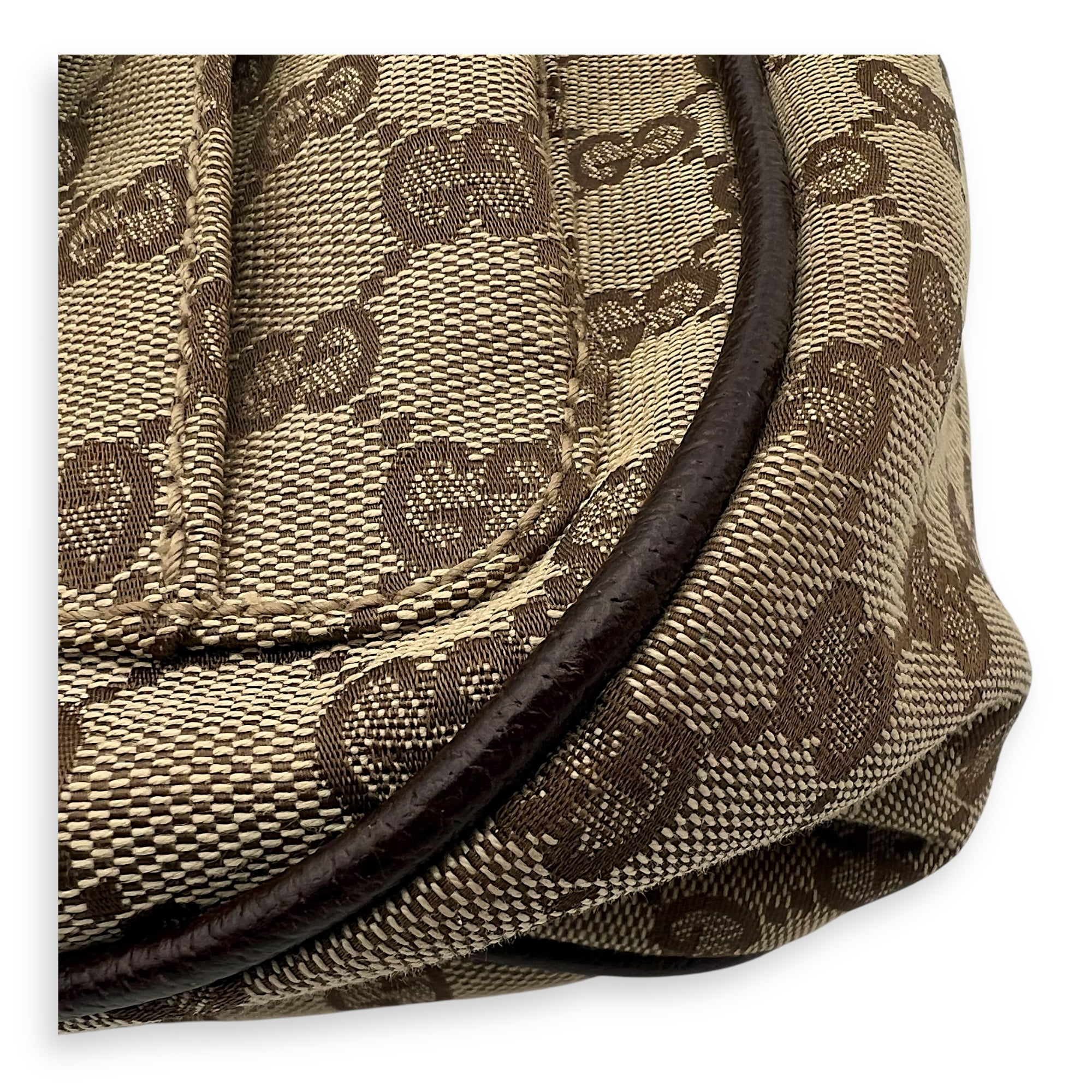 Gucci GG Canvas Brown Messenger in Jacquard, Silver hardware_10