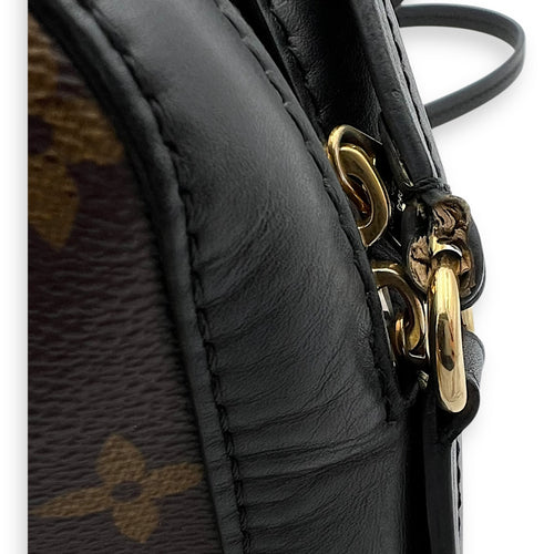 Louis Vuitton Saintonge Crossbody Bag Small Black in Monogram Coated Canvas, Gold hardware_10