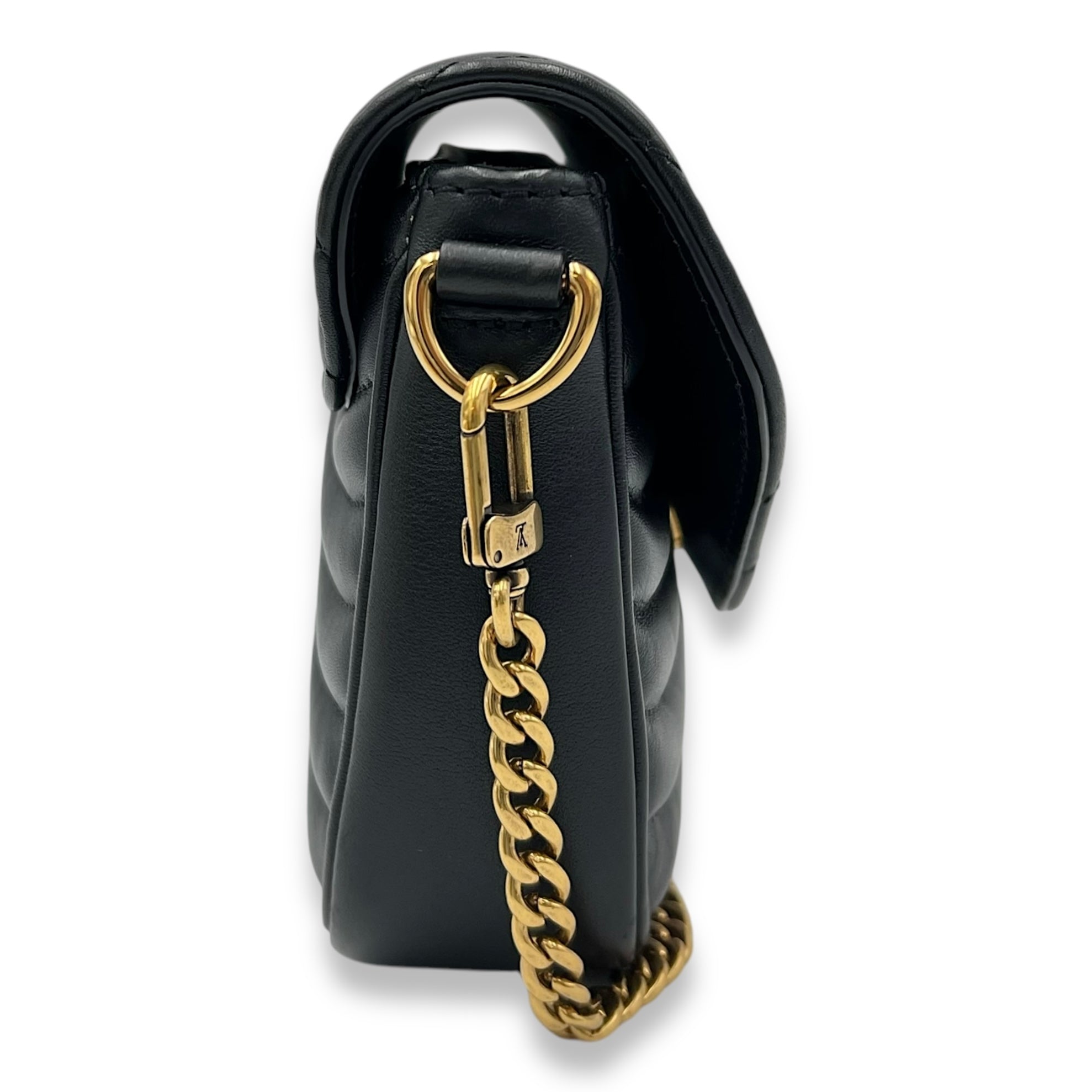 Louis Vuitton New Wave Crossbody Bag Black in Calfskin, Gold hardware_3