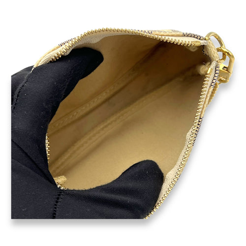 Louis Vuitton Pochette Accessoires Mini Damier Azur Pouch in Coated Canvas, Gold hardware_10