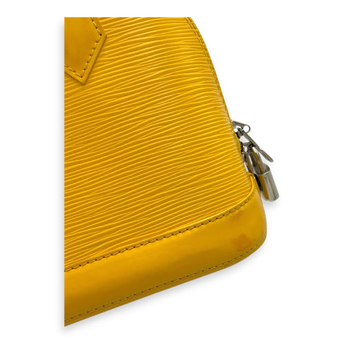 Louis Vuitton Alma Top Handle Bag Yellow in Epi Leather, Silver hardware_10