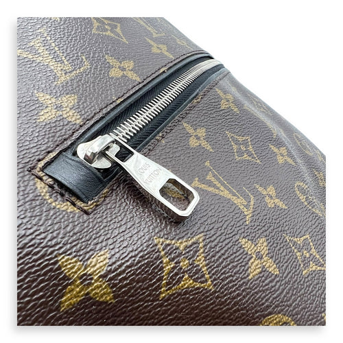 Louis Vuitton Macassar Brown Backpack in Monogram Coated Canvas, Gold hardware_10
