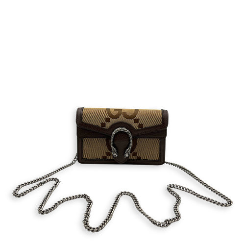 Gucci Dionysus Crossbody Bag Super Mini Brown in Canvas, Silver hardware_10