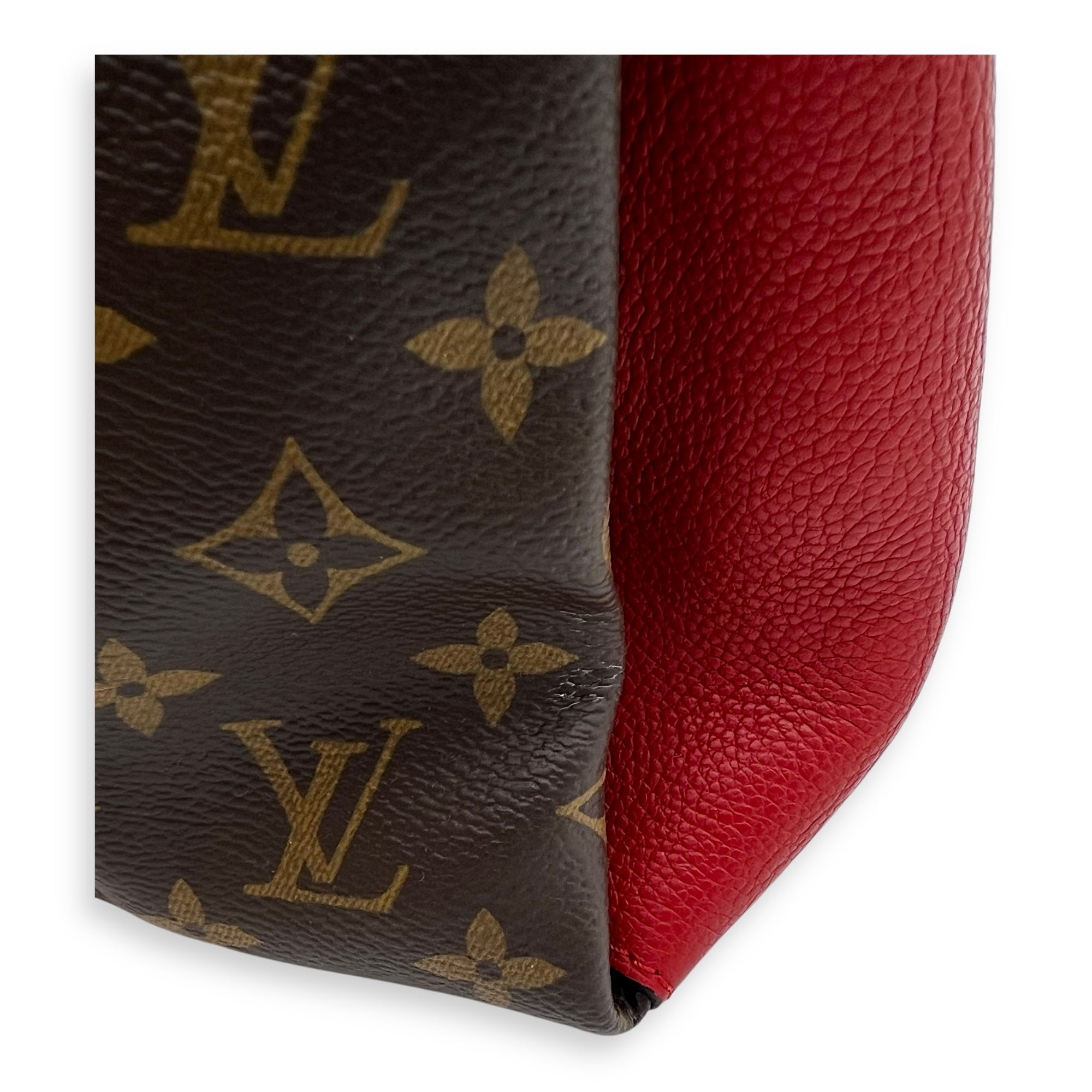 Louis Vuitton Surene Shoulder Bag Brown in Monogram Coated Canvas, Gold hardware_10