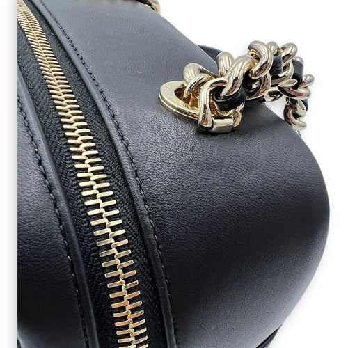 Chanel CC Camera Studded Black Shoulder Bag in Lambskin, Gold hardware_9