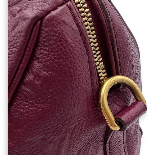 Louis Vuitton Speedy Top Handle Bag Purple in Empreinte Leather, Gold hardware_10