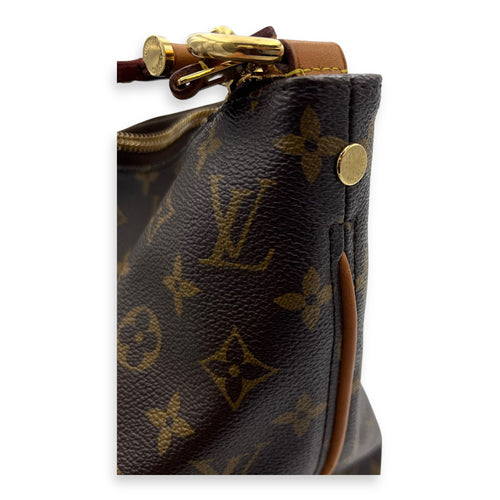 Louis Vuitton Sully MM Brown Top Handle Bag in Monogram Coated Canvas, Gold hardware_9