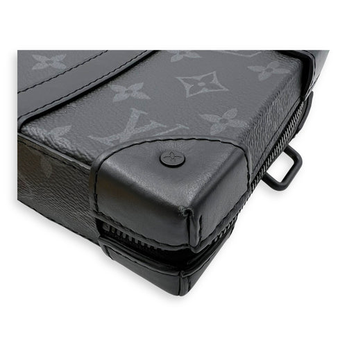 Louis Vuitton Soft Trunk Crossbody Bag Black in Monogram Coated Canvas, Lacquered Metal hardware_9