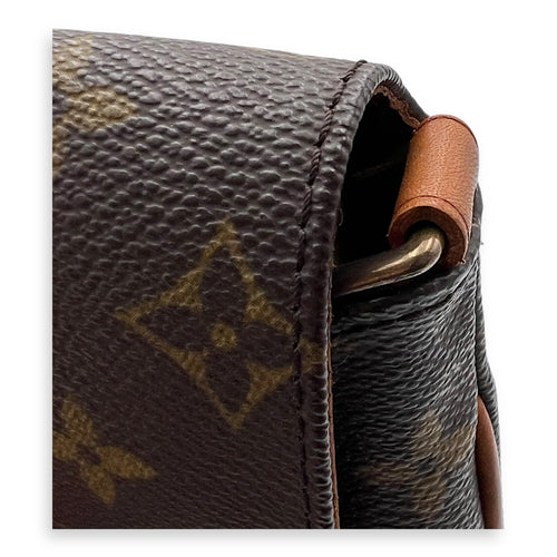 Louis Vuitton Musette Salsa Crossbody Bag Brown in Monogram Coated Canvas, Gold hardware_10