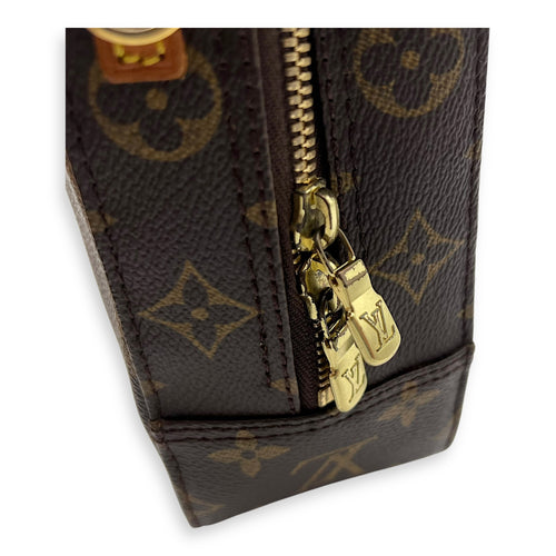 Louis Vuitton Spontini Brown Top Handle Bag in Monogram Coated Canvas, Gold hardware_10