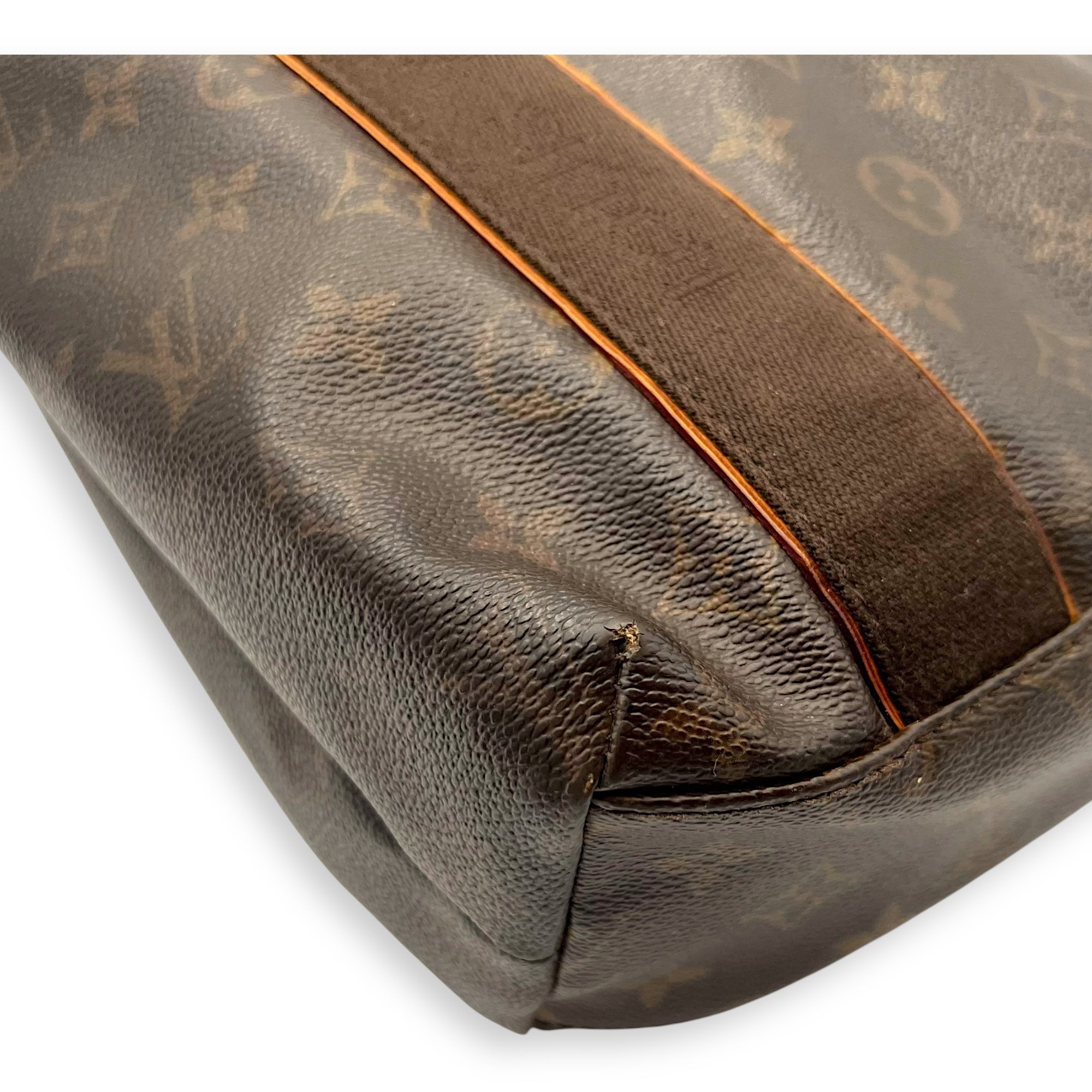 Louis Vuitton Beaubourg Tote Bag Brown in Monogram Coated Canvas, Gold hardware_10