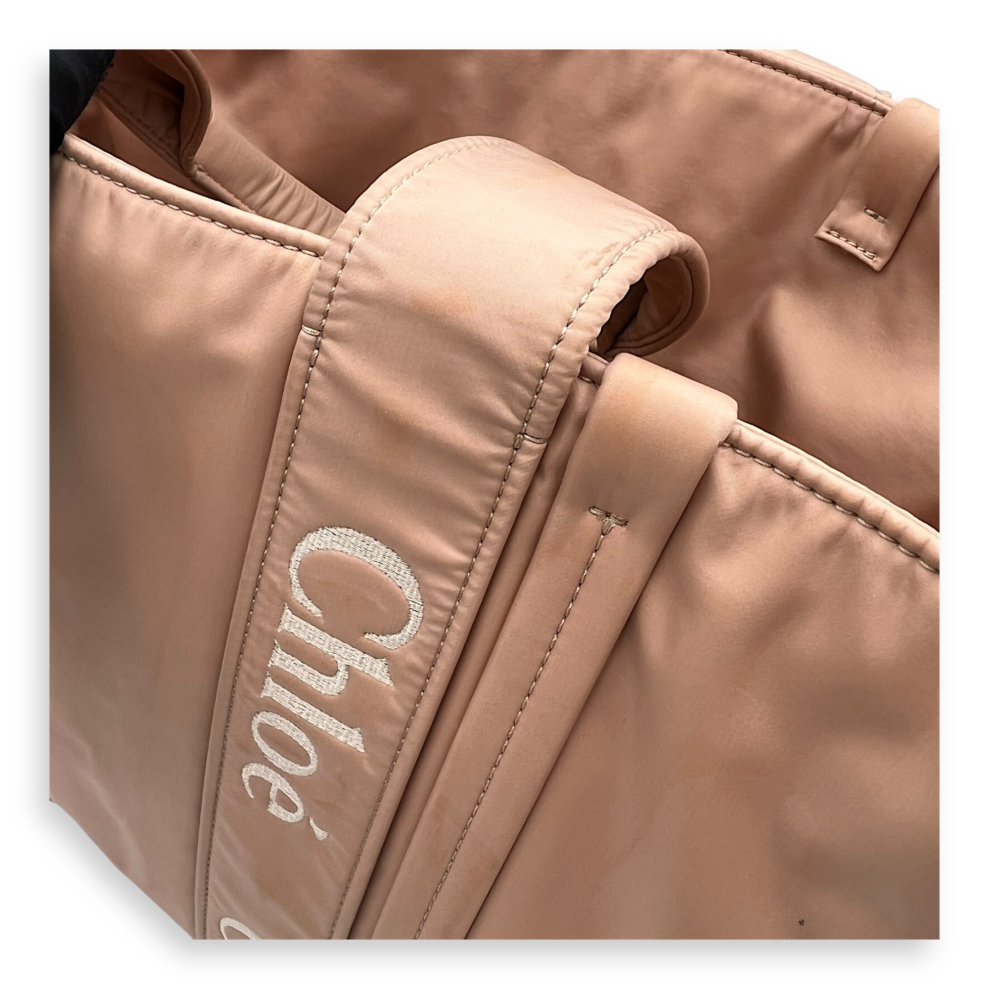 Chloé Woody Tote Bag Orange in Nylon_12