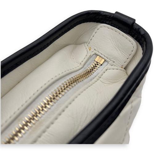 Chanel Gabrielle Shoulder Bag White in Calfskin, Mixed hardware_10