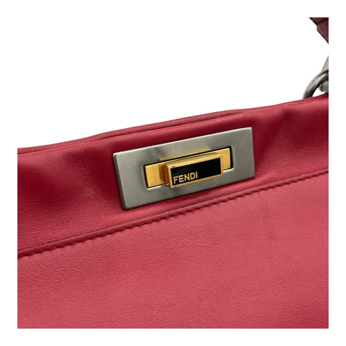Fendi Peekaboo Top Handle Bag Red in Calfskin, Mixed hardware_14