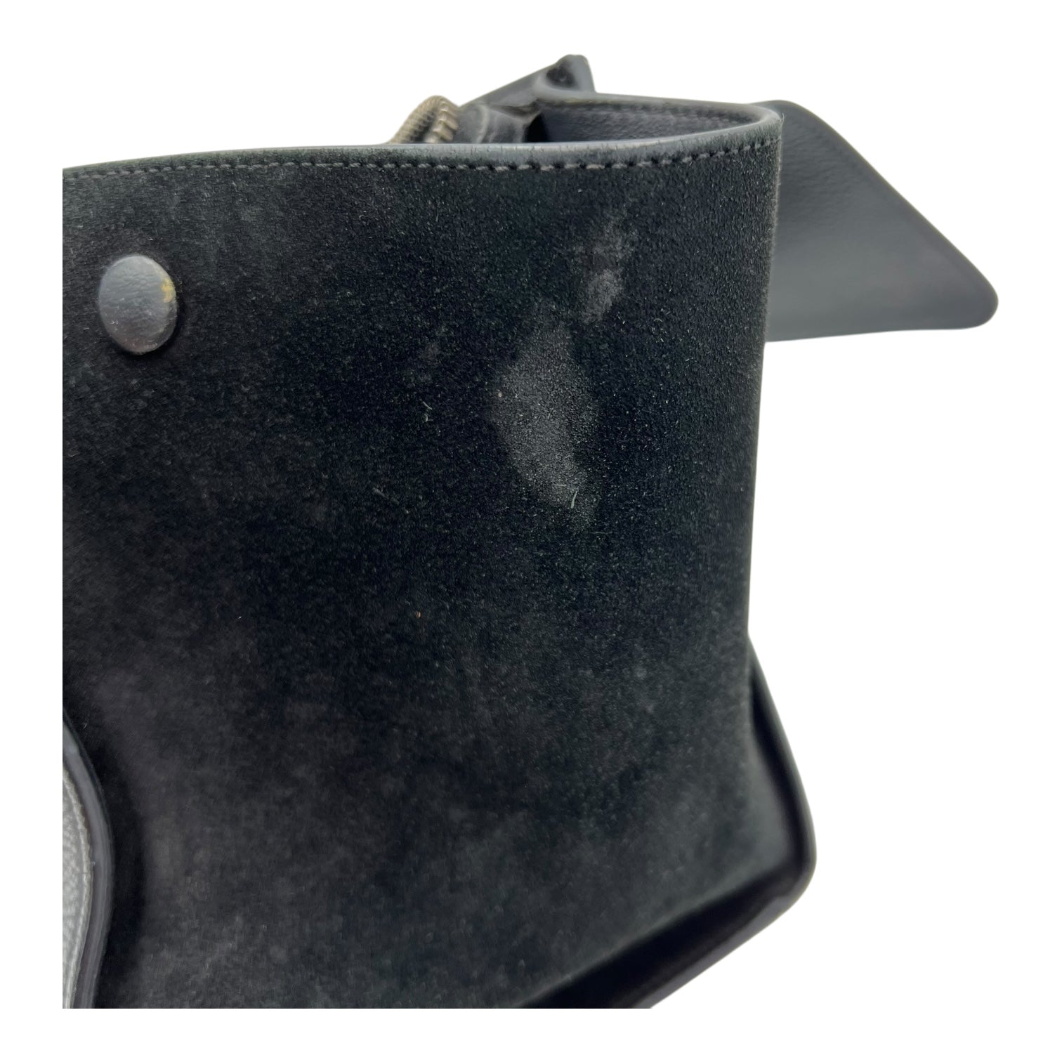 Celine Trapeze Small Black Shoulder Bag in Calfskin, Silver hardware_9