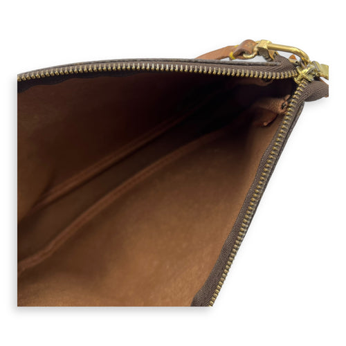 Louis Vuitton Pochette Accessoires Shoulder Bag Brown in Monogram Coated Canvas, Gold hardware_10