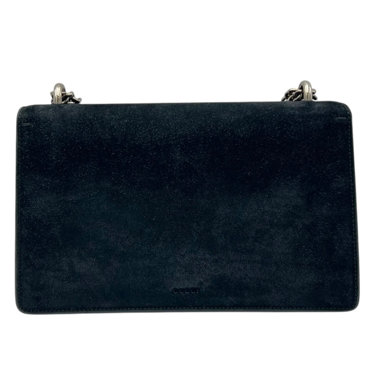 Gucci Dionysus Shoulder Bag Small Black in Suede Leather, Silver hardware_2