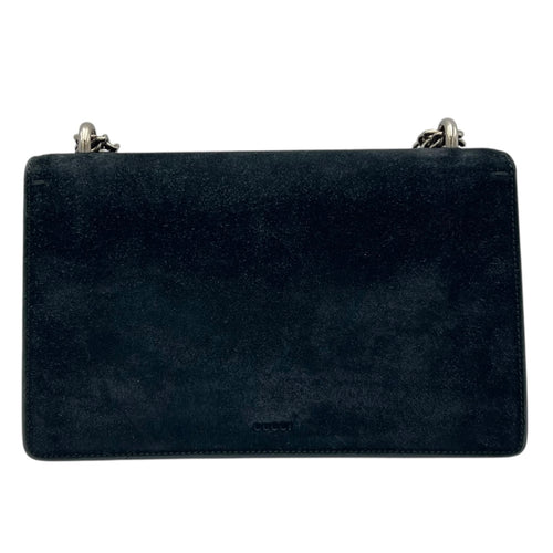 Gucci Dionysus Shoulder Bag Small Black in Suede Leather, Silver hardware_2