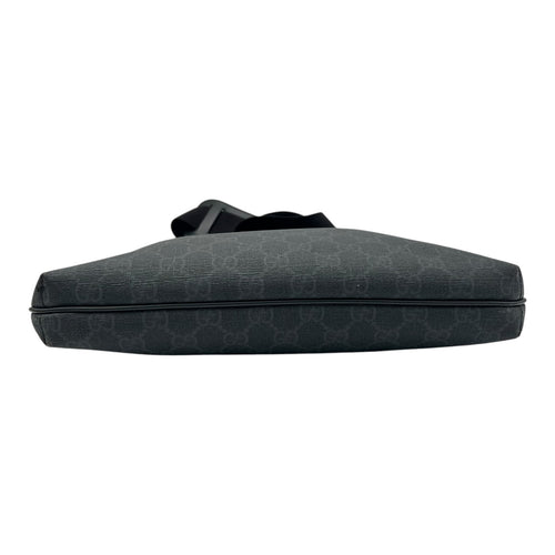Gucci GG Supreme Black Messenger in Coated Canvas, Ruthenium hardware_5