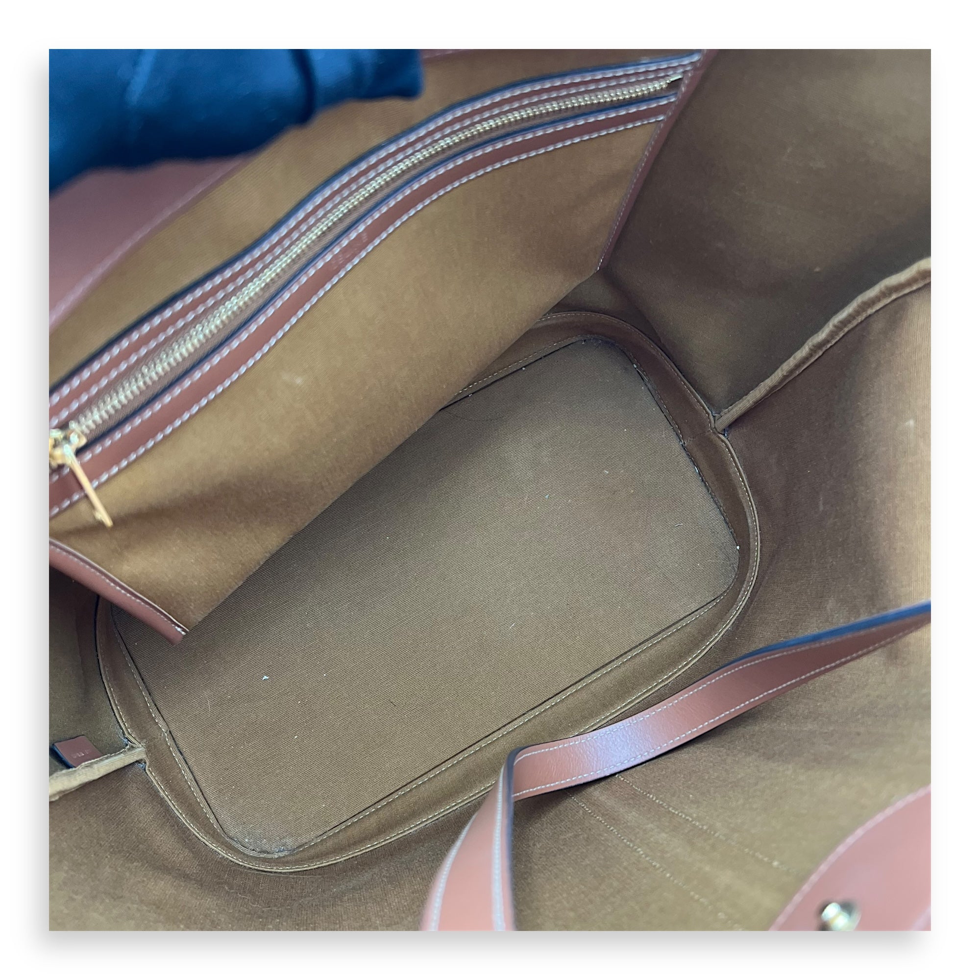 Celine Triomphe Tote Bag Brown in Coated Canvas, Gold hardware_6