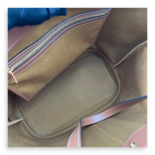 Celine Triomphe Tote Bag Brown in Coated Canvas, Gold hardware_6