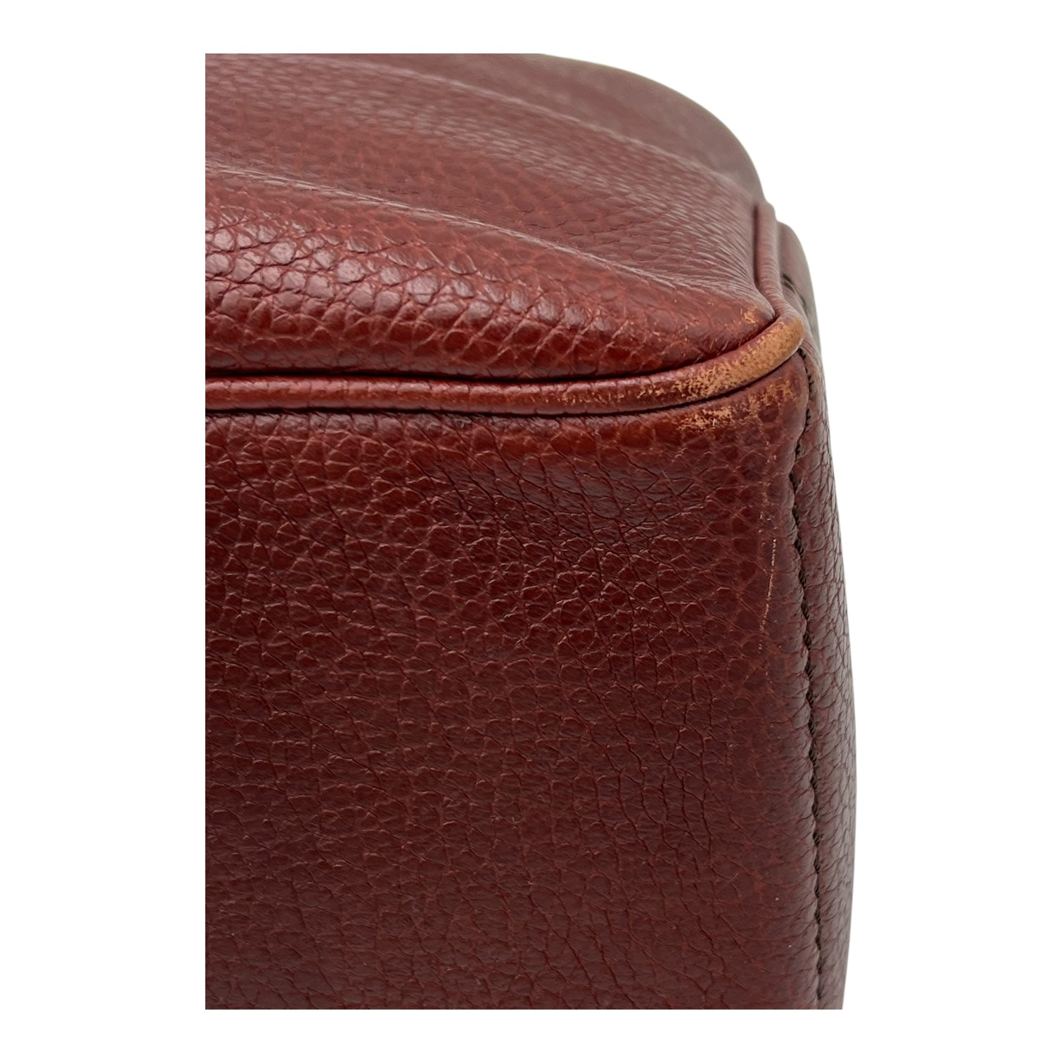 Celine Boogie Top Handle Bag Brown in Calfskin, Silver hardware_10