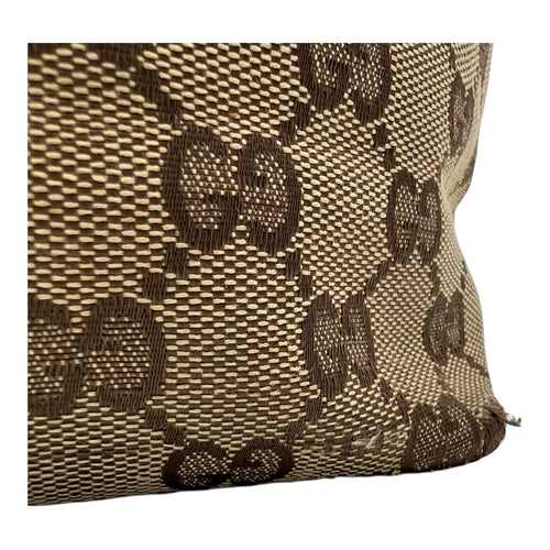 Gucci GG Brown Tote Bag in Canvas, Gold hardware_10