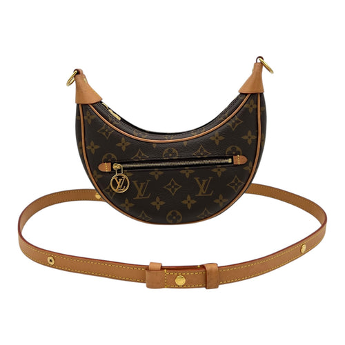 Louis Vuitton Loop Shoulder Bag Brown in Monogram Coated Canvas, Gold hardware_11