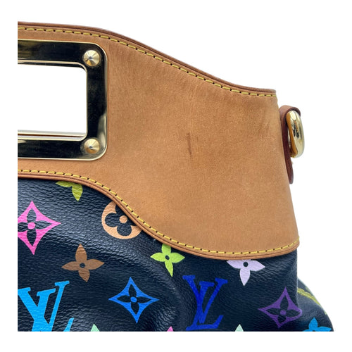 Louis Vuitton Judy MM Multicolor x Murakami Shoulder Bag in Monogram Coated Canvas, Gold hardware_10