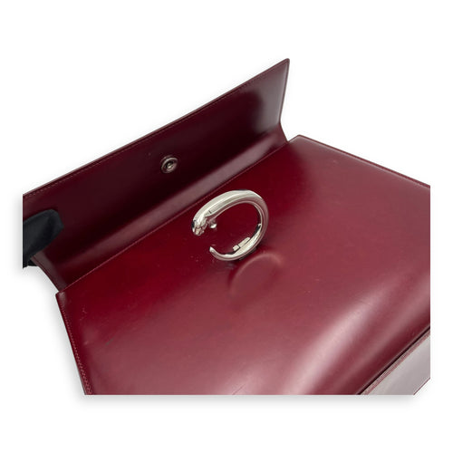 Cartier panther Top Handle Bag Red in Calfskin, Silver hardware_10