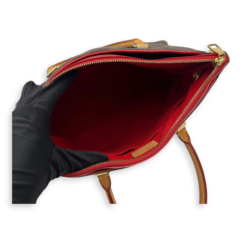 Louis Vuitton Pallas Top Handle Bag Brown in Monogram Coated Canvas, Gold hardware_10
