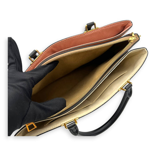 Louis Vuitton Millefeuille Top Handle Bag Brown in Monogram Coated Canvas, Gold hardware_10