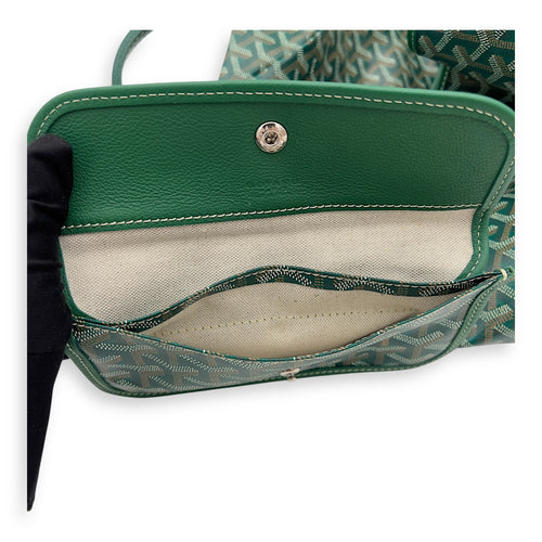 Goyard Saint Louis Tote Bag GM Green in Coated Canvas, Silver hardware_8