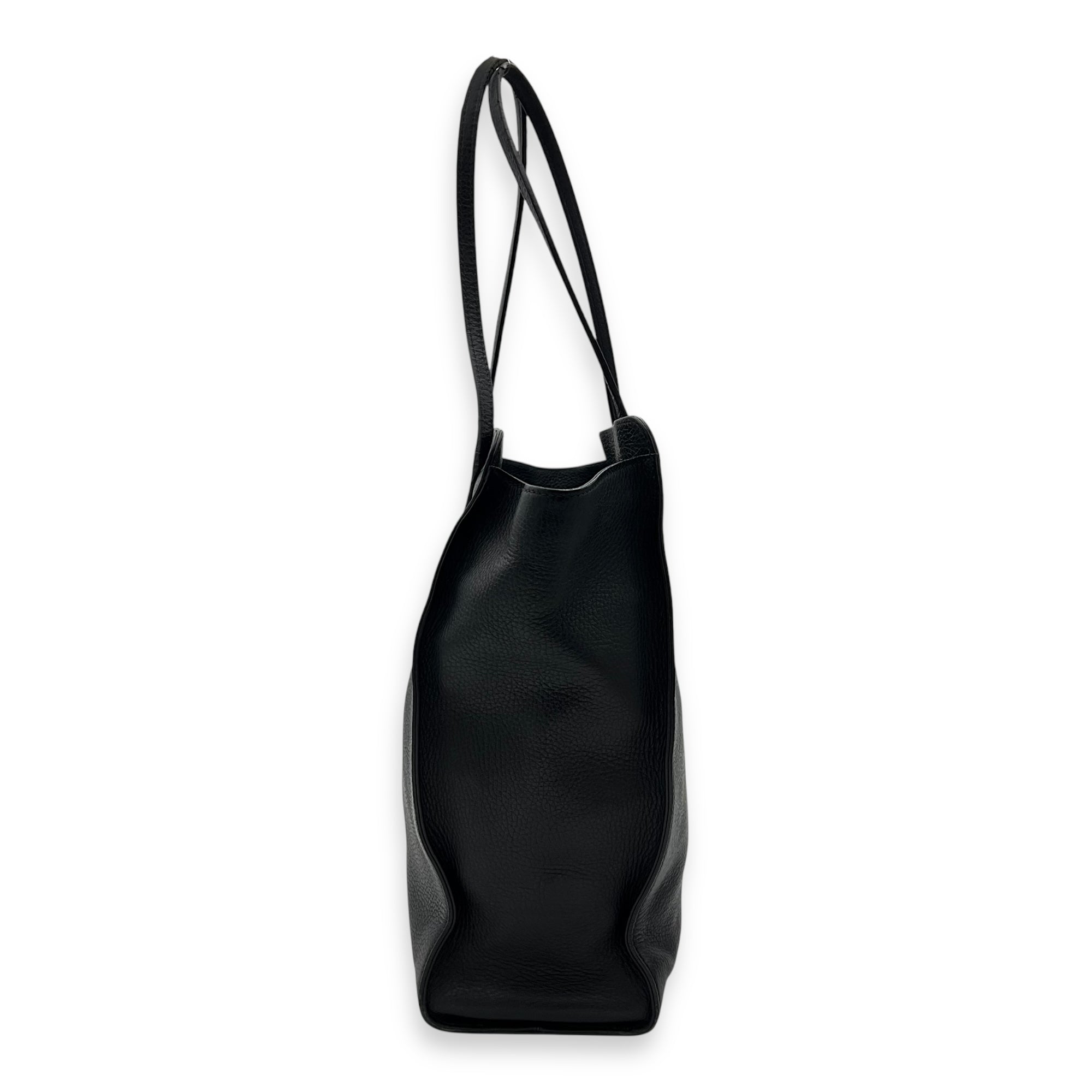 Gucci Interlocking G Tote Bag Black in Calfskin, Gold hardware_3