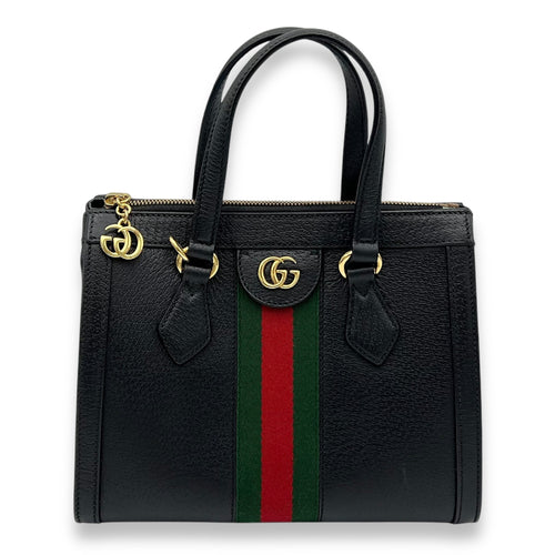 Gucci Ophidia Top Handle Bag Black in Calfskin, Gold hardware_1