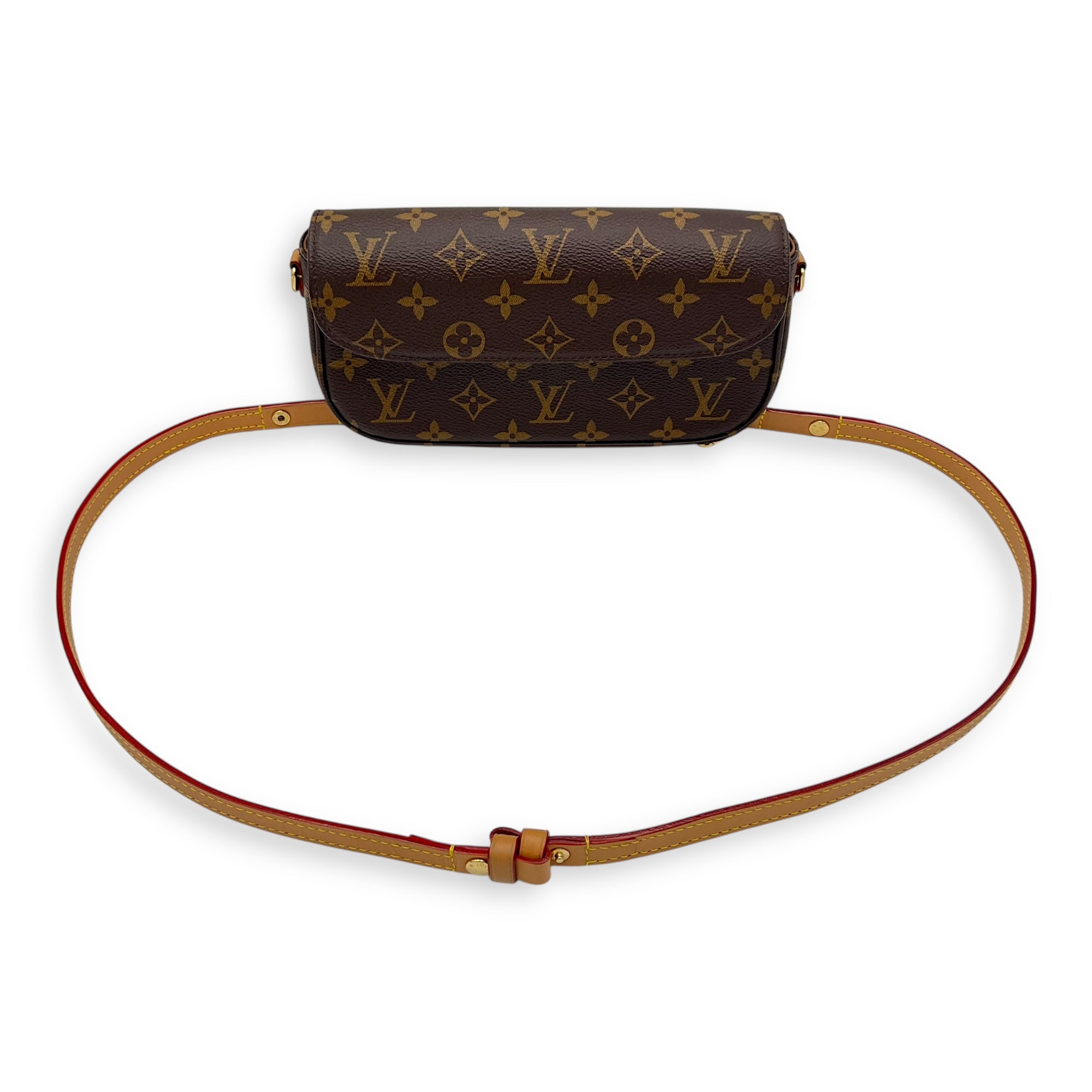 Louis Vuitton Ivy Crossbody Bag Brown in Monogram Coated Canvas, Gold hardware_10