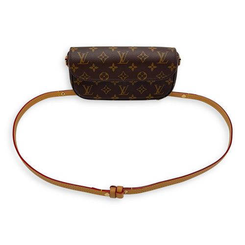 Louis Vuitton Ivy Crossbody Bag Brown in Monogram Coated Canvas, Gold hardware_10