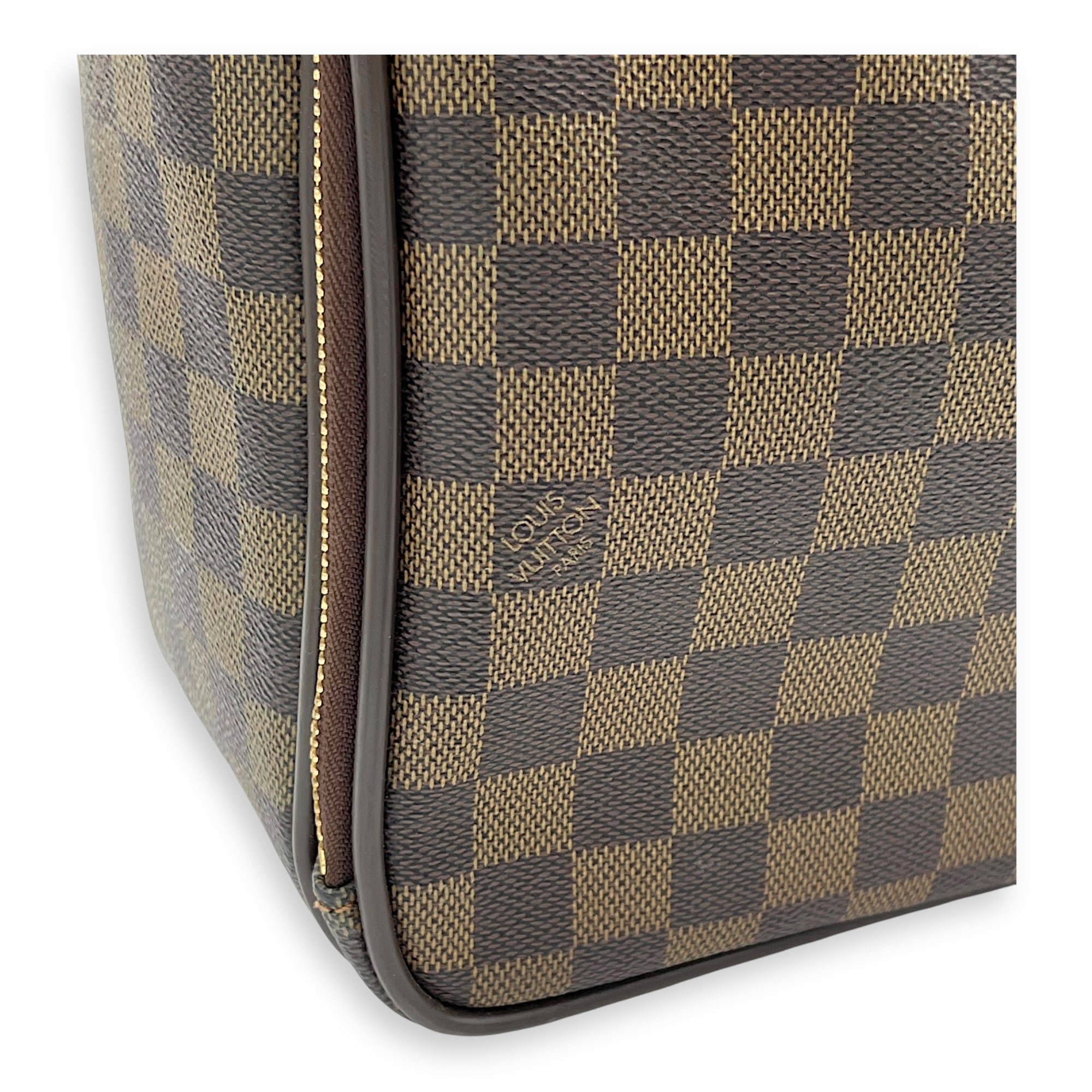 Louis Vuitton ICare Top Handle Bag Brown in Coated Canvas, Gold hardware_10