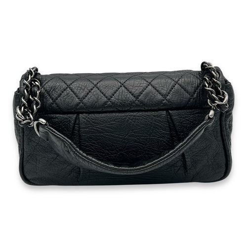 Chanel CC Flap bag Black Shoulder Bag in Calfskin, Silver hardware_2