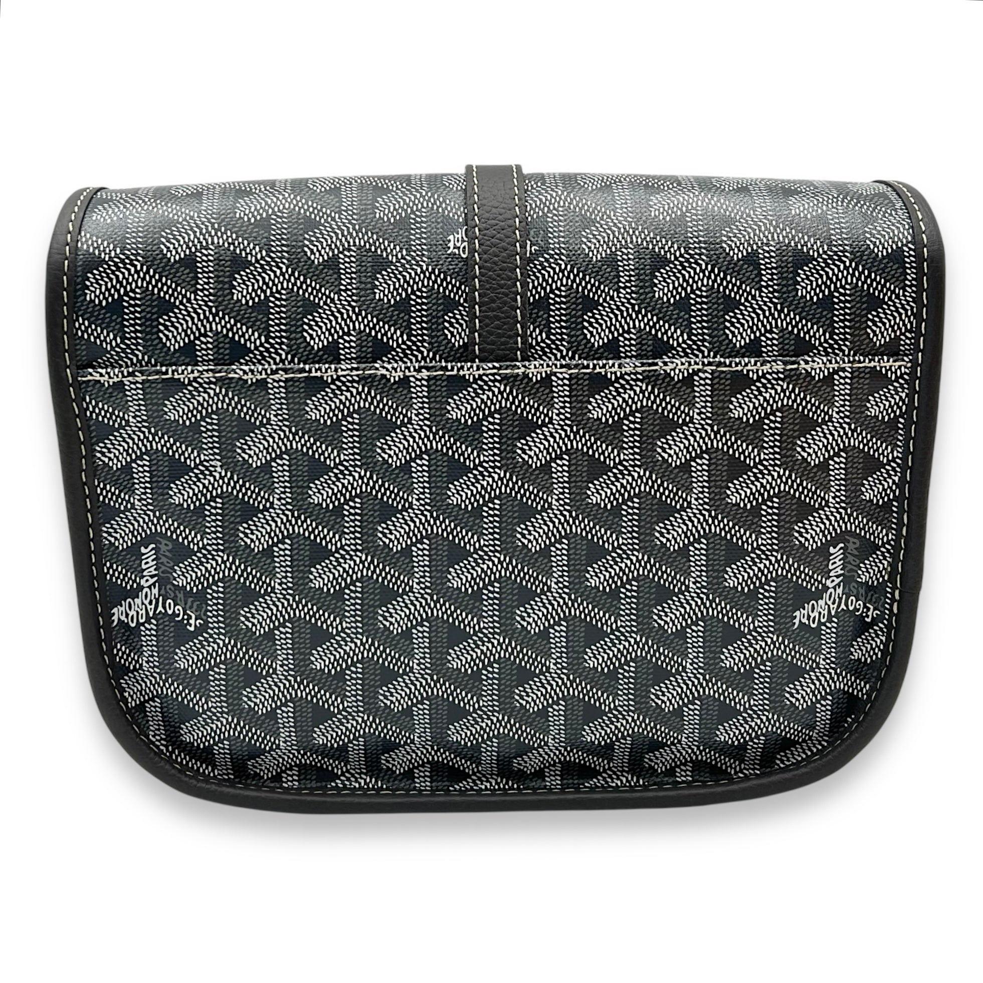 Goyard Belvedere Crossbody Bag PM Grey in Coated Canvas, Silver hardware_2