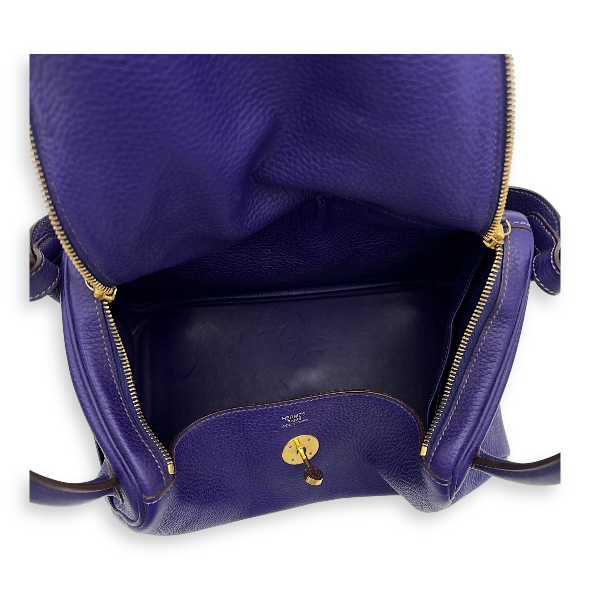 Hermès Lindy Purple in Others, Gold hardware_6