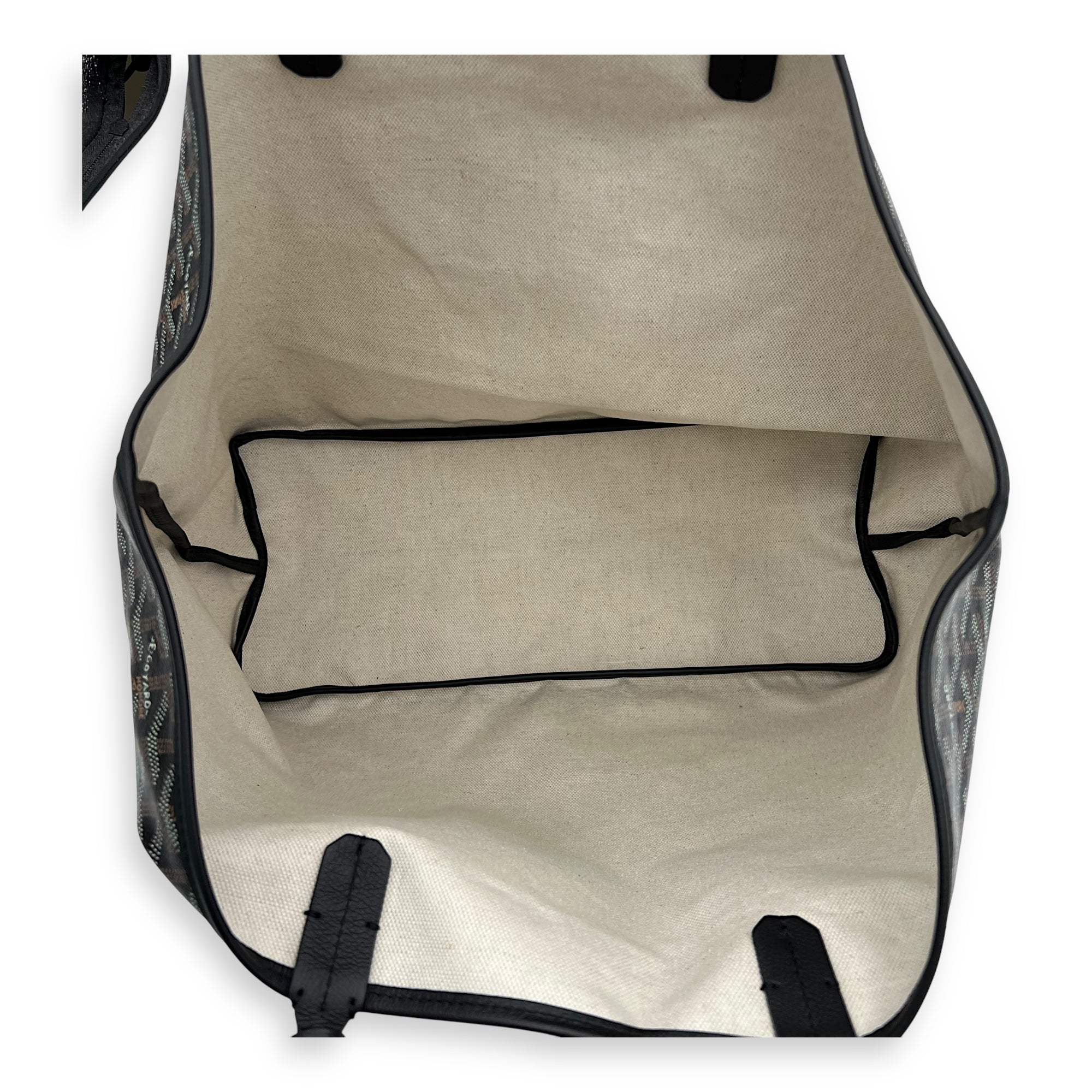 Goyard Saint Louis Tote Bag PM Black in Coated Canvas, Silver hardware_6