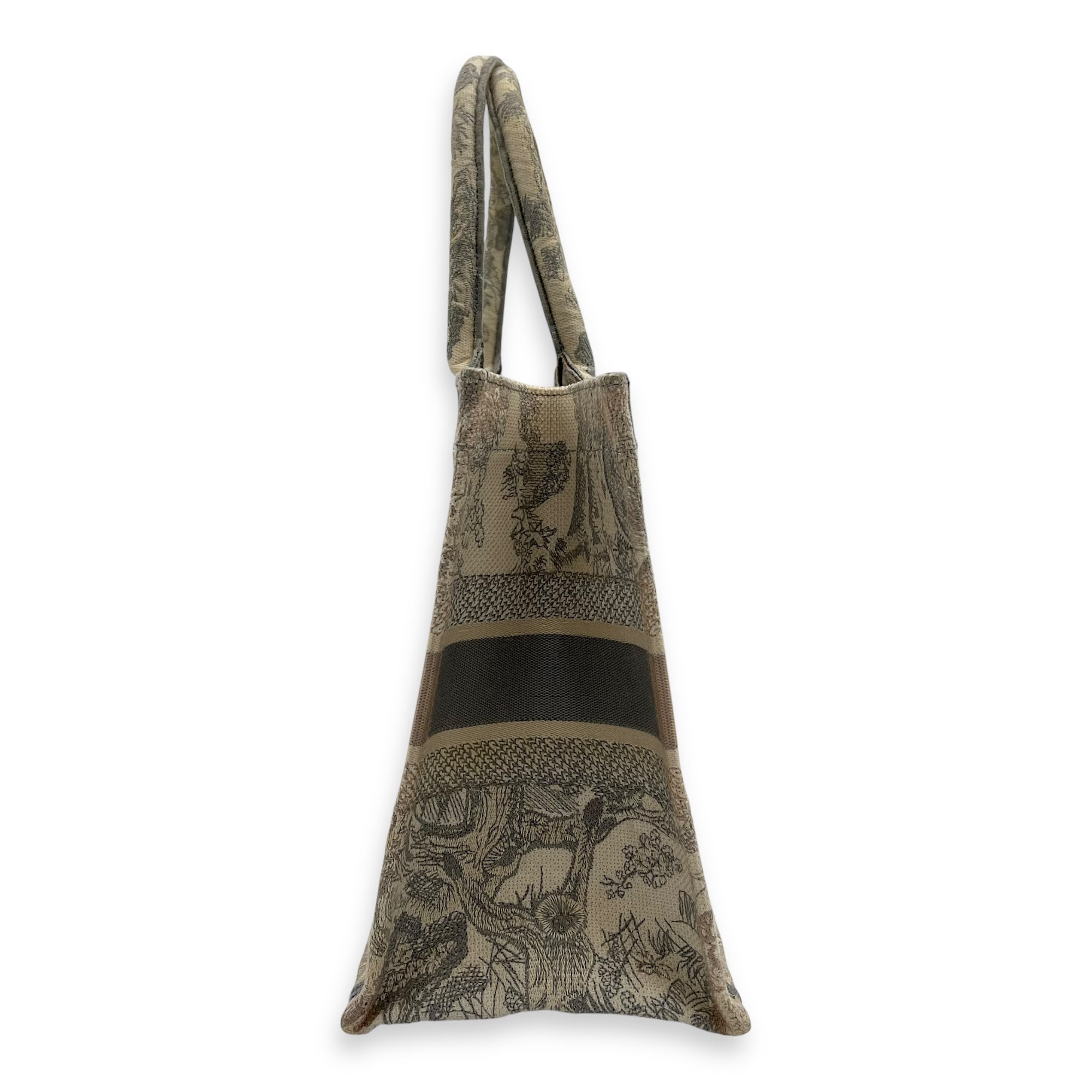 Christian Dior Book Tote Top Handle Bag White in Jacquard_4
