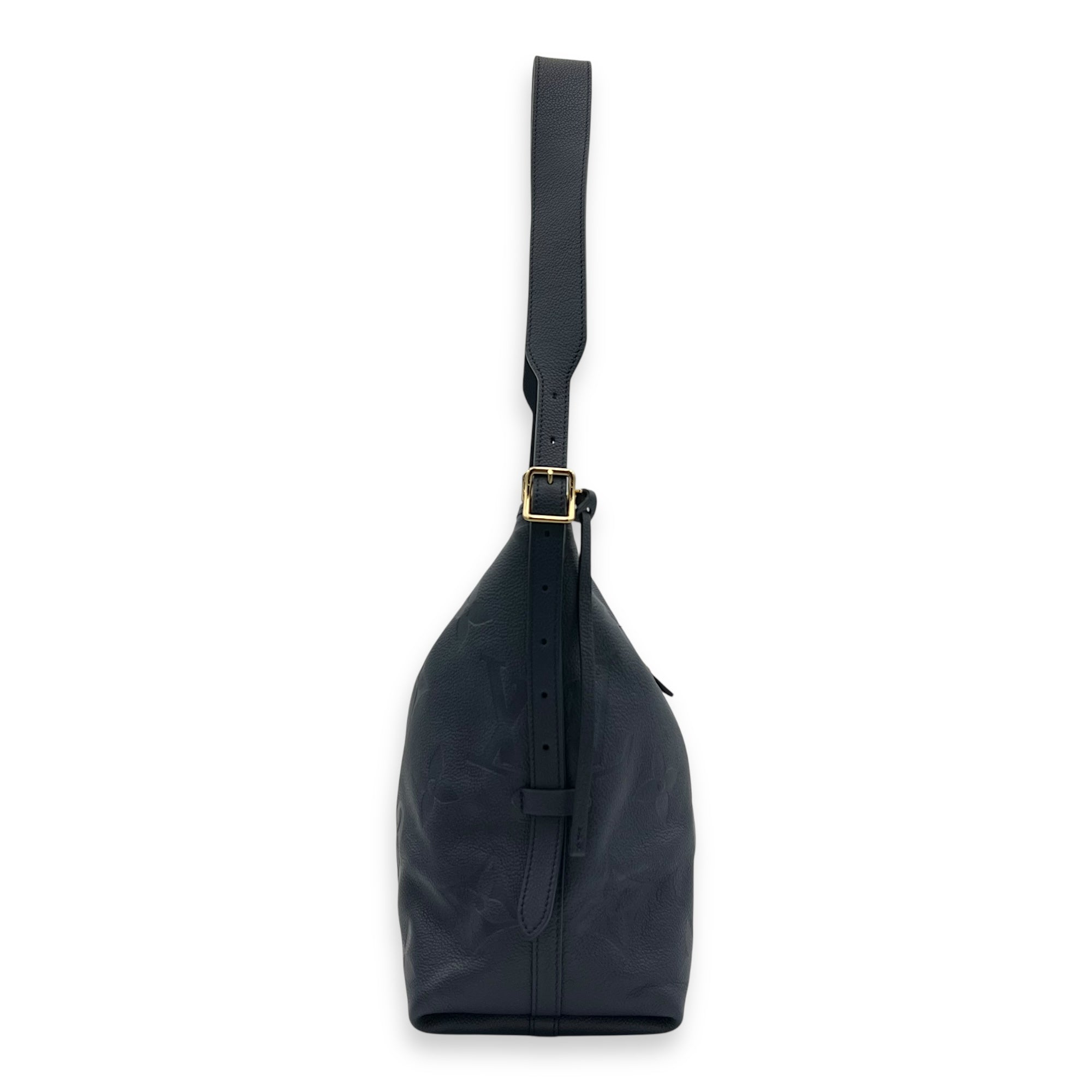 Louis Vuitton Carryall MM Blue Shoulder Bag in Empreinte Leather, Gold hardware_3