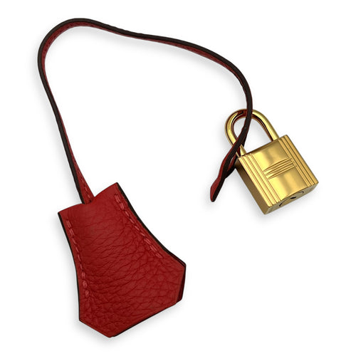 Hermès Kelly Rouge Pivoine in Togo, Gold hardware_10